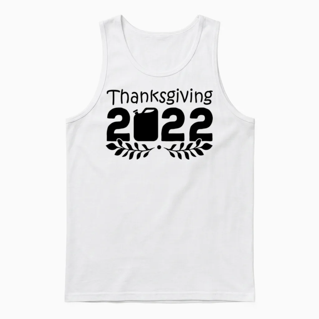 Funny Thanksgiving Gift Unisex Tank Top in White
