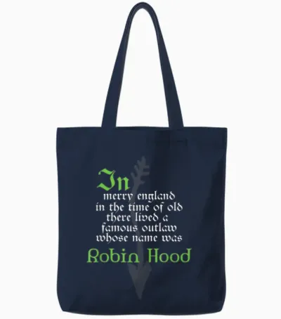 Robin Hood T-Shirt Für Buchliebhaber Und Literaturfans Tote Bags - Navy