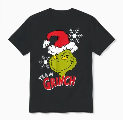 Grinch - Side Eye T-Shirt, Black, S Unisex T-Shirt - Black