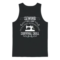 Funny Sewing Quote Sewing Is Not a Hobby Unisex Tank Top - Black – 1