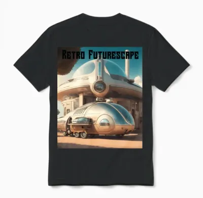 Retro Futurescape Unisex T-Shirt - Black