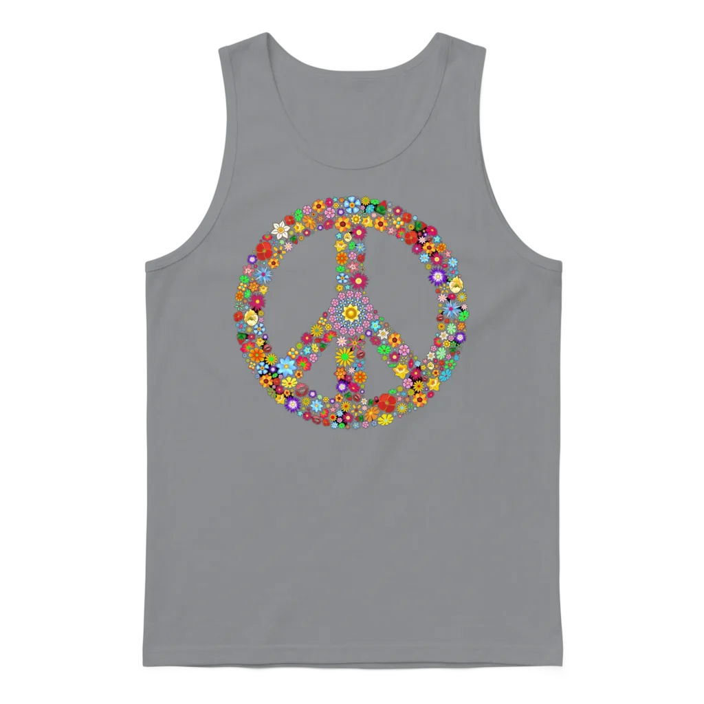 Peace Sign Peace Unisex Tank Top - Sport Grey