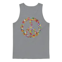 Peace Sign Peace Unisex Tank Top - Sport Grey – 1