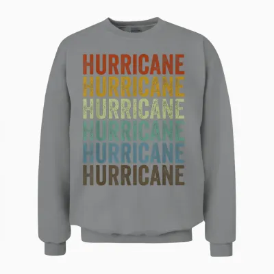 Hurricane City Retro Unisex Sweatshirt - Sport Grey