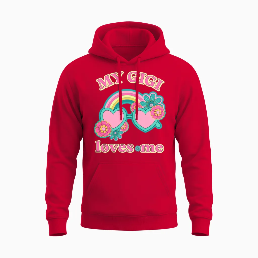 Gigi Loves Me Retro Unisex Hoodie - Red