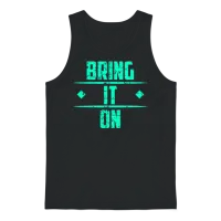Bring It On! Fitness Workout Workout Pumps Motto Unisex Tank Top - Black – 1