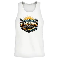 Tomorrow Looks Good on You Unisex Tank Top - White – 2