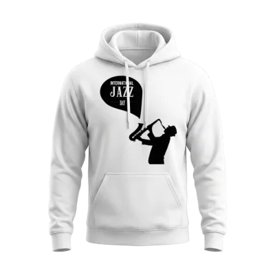Jazz Music Improvisation Festival Unisex Hoodie - White