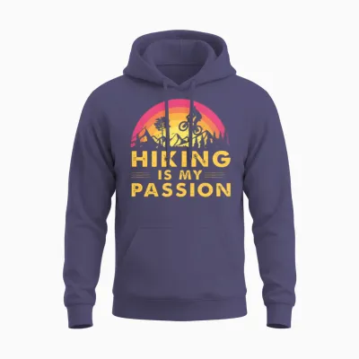 Hiking Is My Passion Unisex Hoodie - Heather Sport Dark Navy