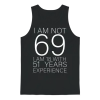 69 Funny Birthday Gift Unisex Tank Top - Black – 1