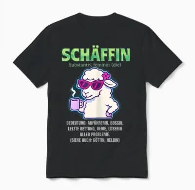 Sheep Definition Funny Sheep Unisex T-Shirt - Black