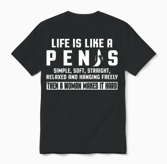 Life Is Like a Pen Is Unisex T-Shirt in Black