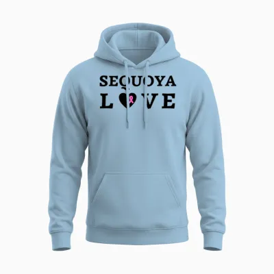 Wilkinsi Designs Sequoya Love No Initial Unisex Hoodie - Light Blue
