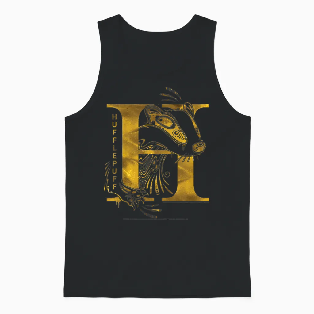 Kinder Harry Potter Hufflepuff Badger Camiseta Unisex Tank Top in Black