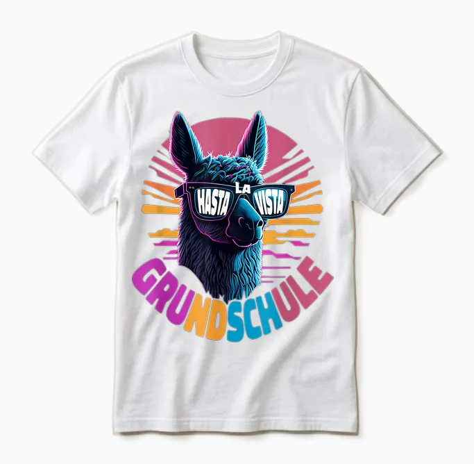 Hasta La Vista Lama Alpaka Grundschule Abschluss 5.klasse Unisex T-Shirt in White