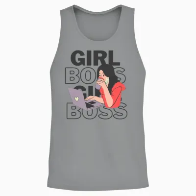 Im a Girl Boss Retro Unisex Tank Top - Sport Grey