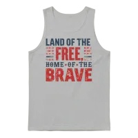 Land of the Free, Home of the Brave Unisex Tank Top - Ash – 1