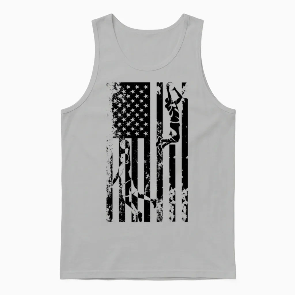 Player Basketball Unisex Tank Top in Ash