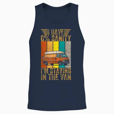 Funny Vintage I'm Staying in Tha Van Phasmophobia Men Women T-Shirt, Black, S Unisex Tank Top - Navy