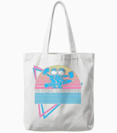 Funny Astronaut Retro Tote Bags - White