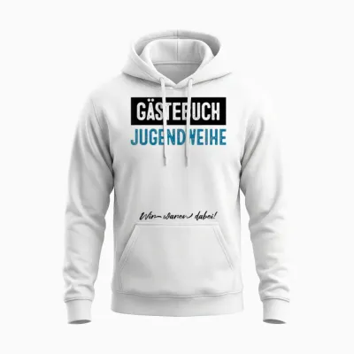 Youth Consecration Guest Book T-Shirt, Black, S Unisex Hoodie - White