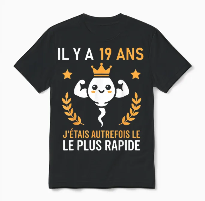 Le Plus Rapide Graine Blague Anniversaire Humour 19 Ans Unisex T-Shirt in Black