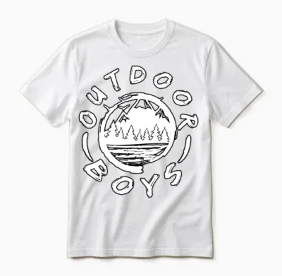 Outdoor Boys B&w Logo Unisex T-Shirt - White