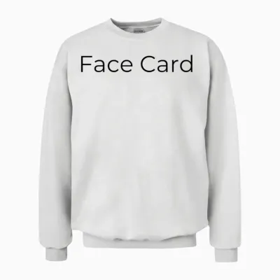 Face Card Unisex Sweatshirt - White