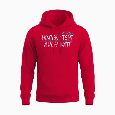 Hinten Steht Auch Watt Unisex Hoodie - Red