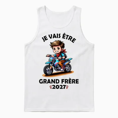 Enfant Je Vais Etre Grand Frère 2027 Futur Grand Frere Unisex Tank Top - White