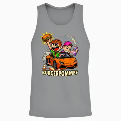 Burger Pommes Comic Art Spielzeugauto Snack Unisex Tank Top - Sport Grey