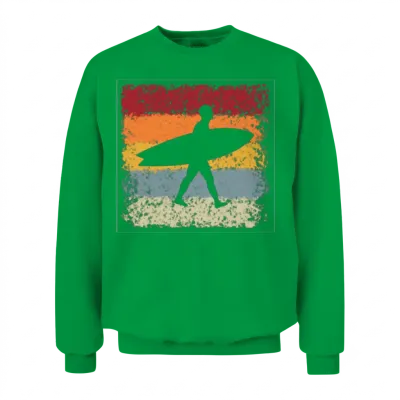 Surfer Retro Unisex Sweatshirt - Irish Green