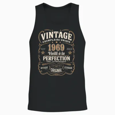 56 Years Man 1969 Birthday T Shirt 56 Years Man 1969 T-Shirt, Black, S Unisex Tank Top - Black
