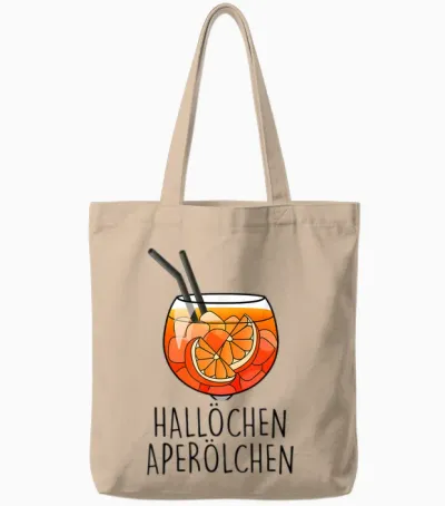 Official Spritz Club Fun I New!!! T-Shirt with German Text, White Tote Bags - Natural
