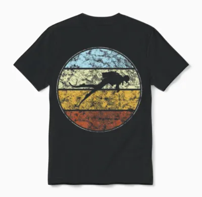 Diving Retro Unisex T-Shirt - Black