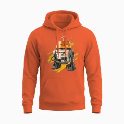Star Wars Ahsoka Rebels Chopper Droid Speak Wah Wah Wah Unisex Hoodie - Orange