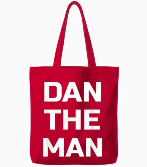 Dan the Man T-Shirt - Lustiges Dan Tote Bags in Red