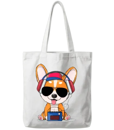 Corgi Dog Tote Bags - White