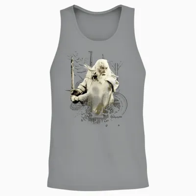 The Lord of the Rings Gandalf and Sword Glamdring Unisex Tank Top - Sport Grey