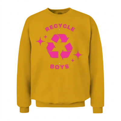 Recycle Boys Y2k Aesthetic Unisex Sweatshirt - Gold
