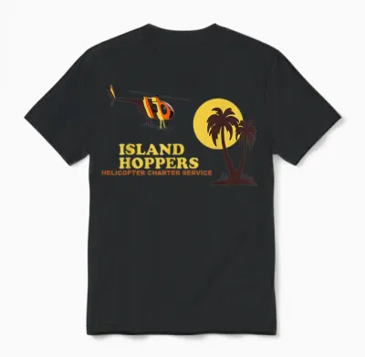 Island Vintage 80er Jahre Hoppers Unisex T-Shirt - Black