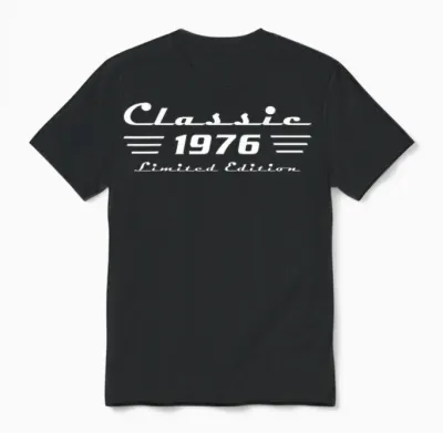 1976 Birthday Man 50th Decoration Funny 50s 50th Birthday Unisex T-Shirt - Black