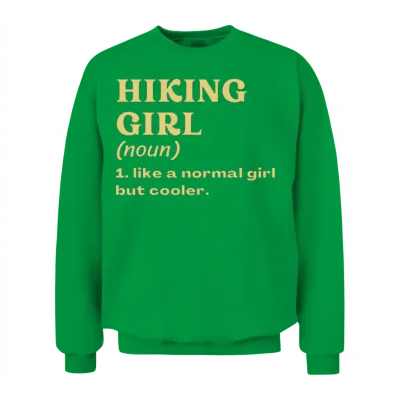 Hiking Girl Unisex Sweatshirt - Irish Green