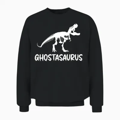 Ghostasaurus Funny Halloween Unisex Sweatshirt - Black