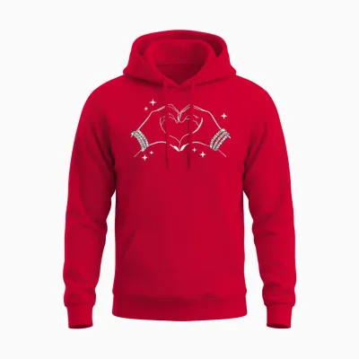 Heart Hands Taylor First Name Girl Vintage 70's 80's Unisex Hoodie - Red