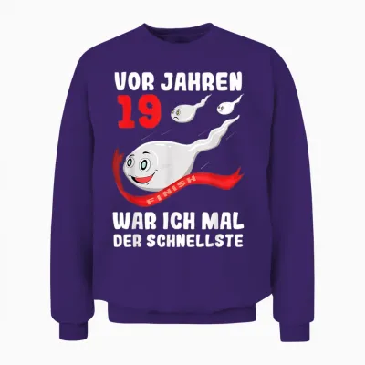 Vor 19 Jahren Junge Mädchen Geschenk 19. Geburtstag Unisex Sweatshirt - Purple