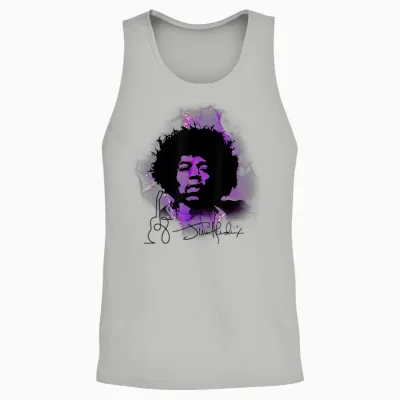 Jimi Hendrix 001 Unisex Tank Top - Ash