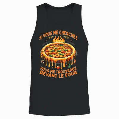 Pizzeria Pizza Eater T-Shirt, Black, S Unisex Tank Top - Black