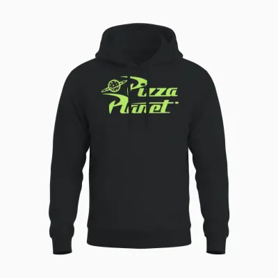 Disney Pixar Toy Story Pizza Planet Aliens Vintage Unisex Hoodie - Black