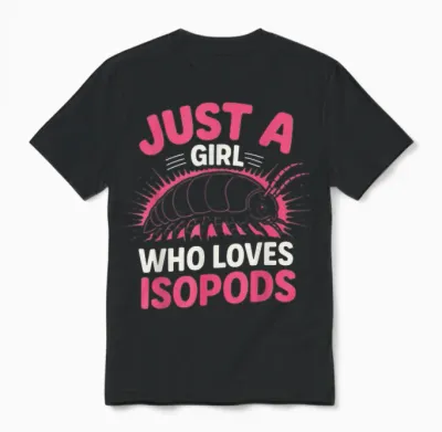 Nur Ein Mädchen, Das Asseln Liebt Unisex T-Shirt - Black